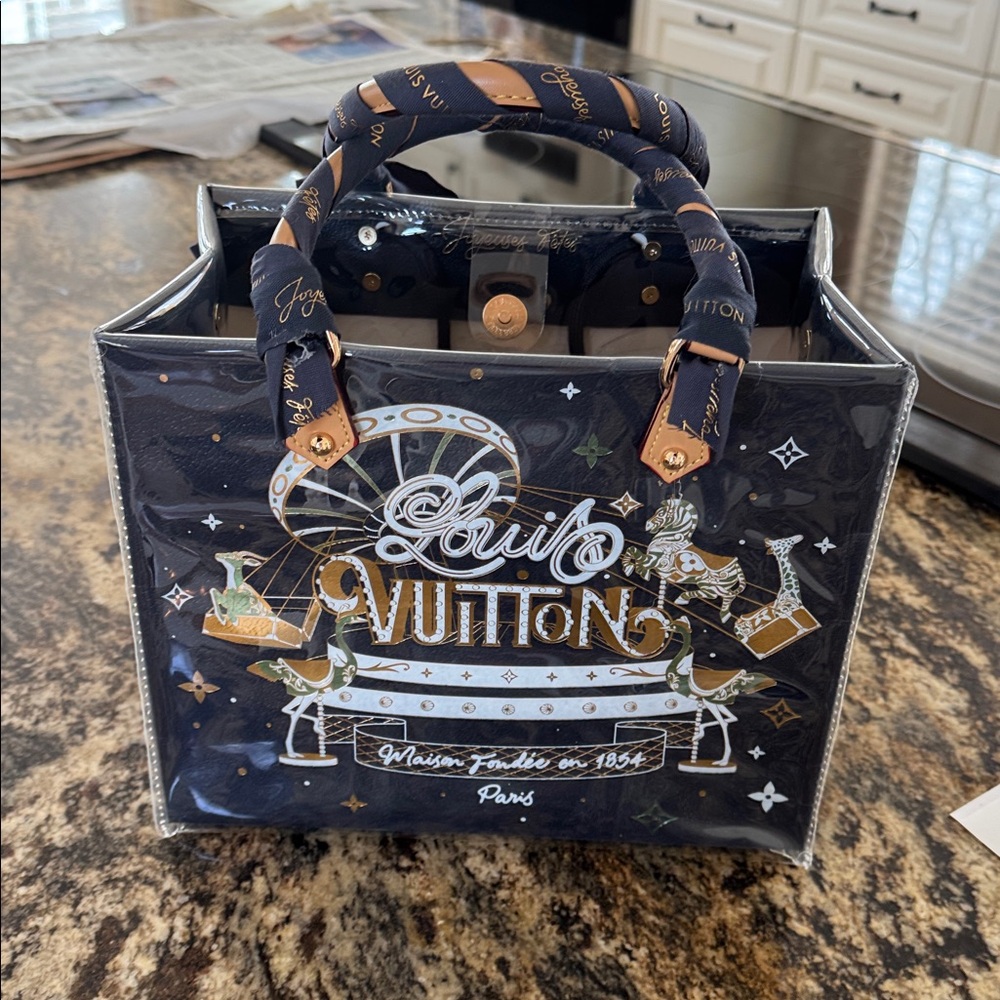 Louis Vuitton Black and Gold Tote Bag - Picture 9 of 12